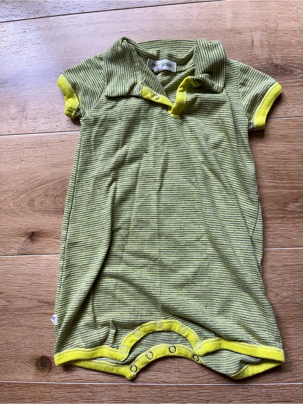 Paige Lauren Green Striped Baby One-Piece Bodysuit